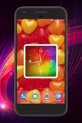 Colorful Clock Live Wallpaper android App screenshot 0