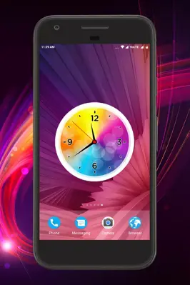 Colorful Clock Live Wallpaper android App screenshot 1